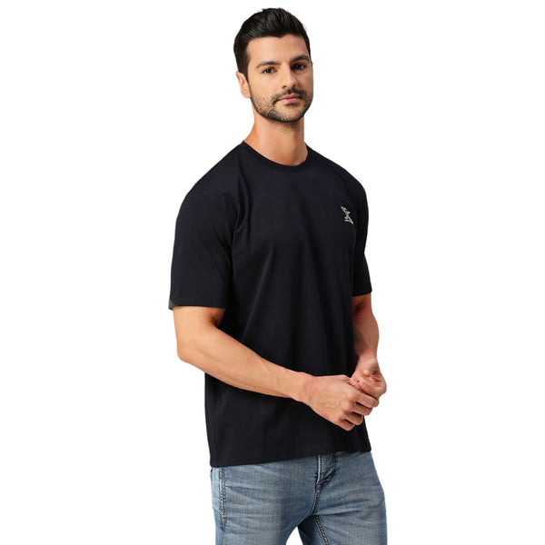 Men's Navy Solid Slim Fit T-Shirts