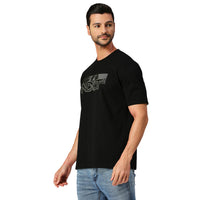 Men's Black Solid Slim Fit T-Shirts