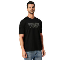 Men's Black Solid Slim Fit T-Shirts
