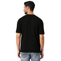 Men's Black Solid Slim Fit T-Shirts
