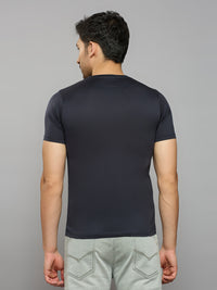 Men's Navy Solid Slim Fit T-Shirts