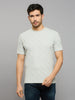 Men's Grey Solid Slim Fit T-Shirts