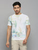 Men's Off White Printed Slim Fit T-Shirts