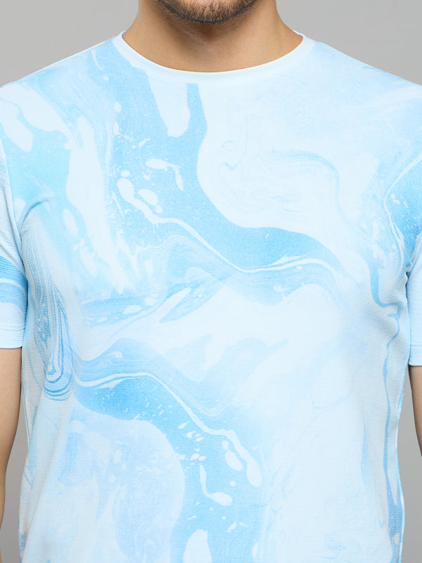 Men's Sky Printed Slim Fit T-Shirts