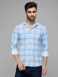 Men's Sky Checks Slim Fit Shirts