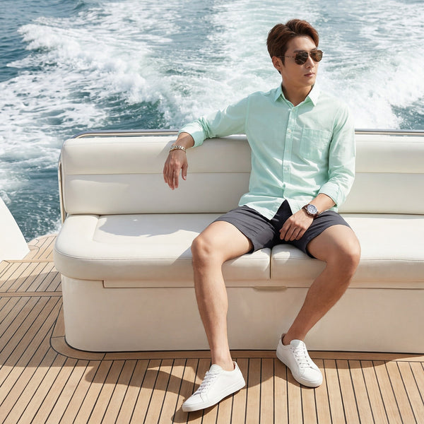 Men's Green Checks Slim Fit Shirts