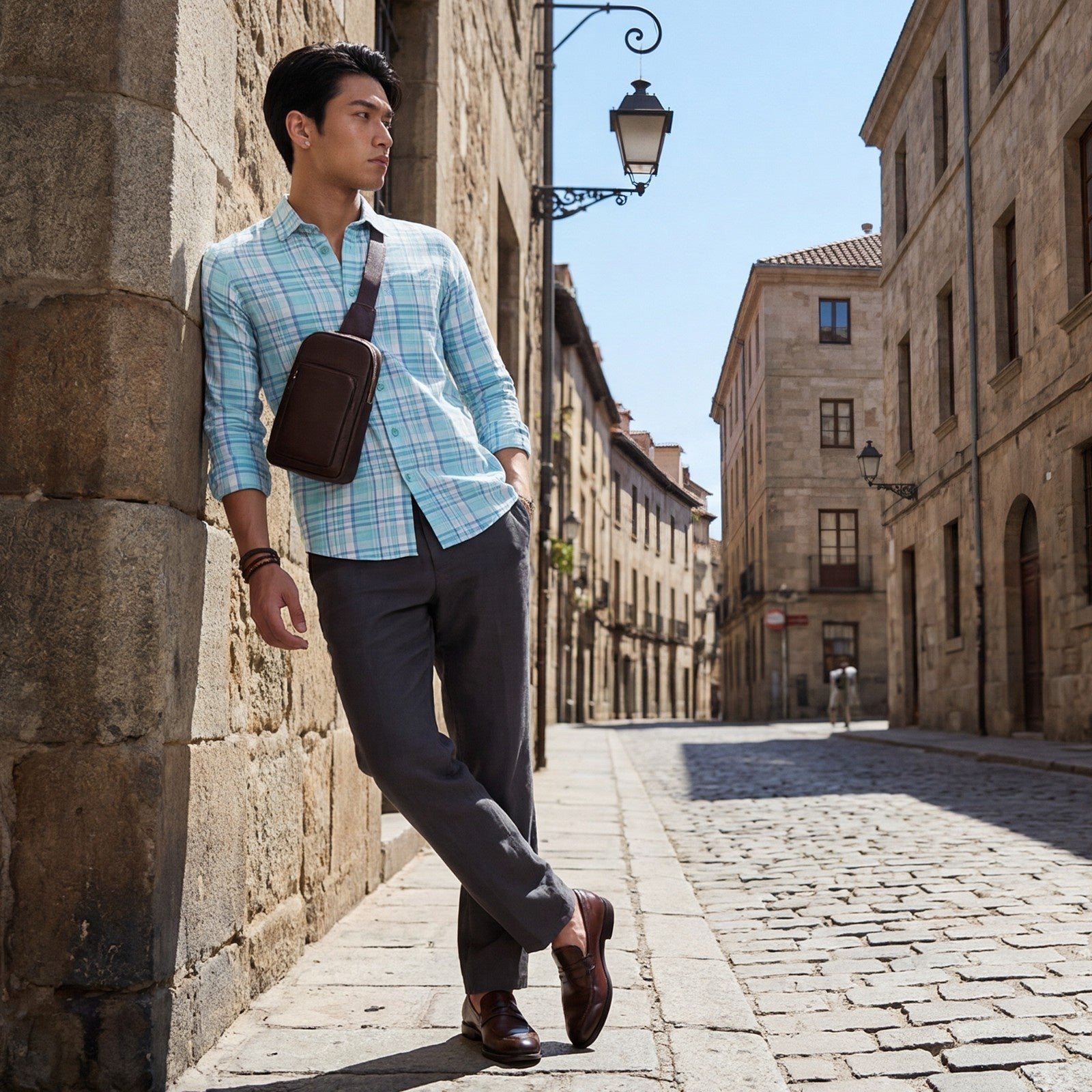 Men's Blue Checks Slim Fit Shirts