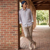 Men's Blue Stripe Slim Fit Shirts