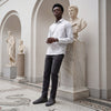 Men's Grey Printed Slim Fit Shirts