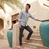 Men's Green Printed Slim Fit Shirts