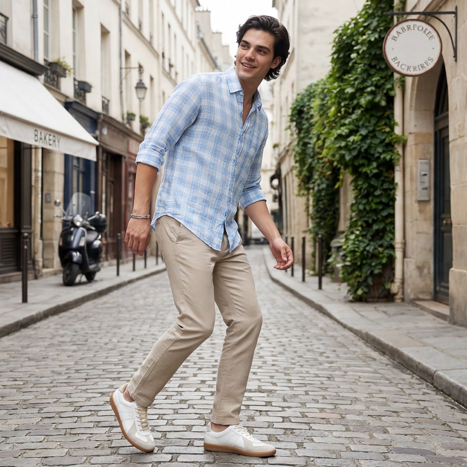 Men's Blue Checks Slim Fit Shirts
