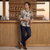 Men's Brown Printed Slim Fit Shirts