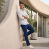 Men's White Checks Slim Fit Shirts