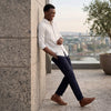 Men's Khaki Printed Slim Fit Shirts