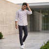Men's Pink Printed Slim Fit Shirts