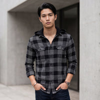 Men's Black Checks Slim Fit Shirts