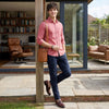 Men's Pink Solid Slim Fit Shirts