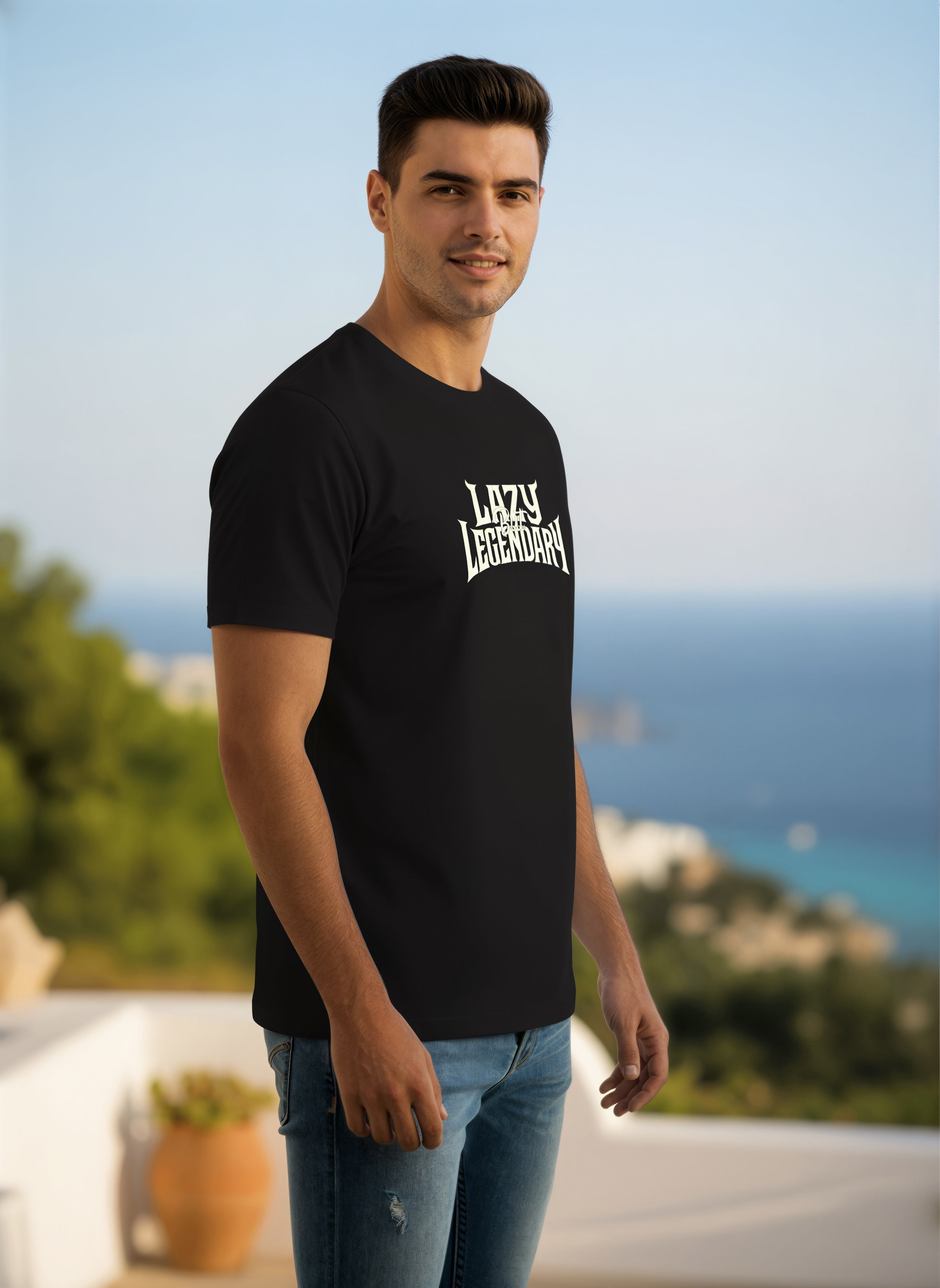 Men's Regular Fit Round Neck T-shirt - Black