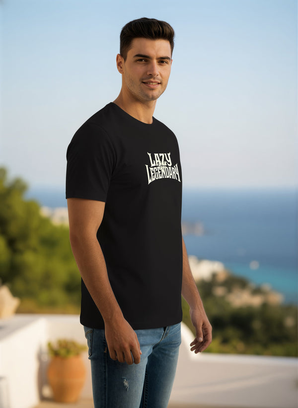 Men's Regular Fit Round Neck T-shirt - Black