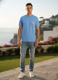 Men's Regular Fit Round Neck T-shirt - Blue
