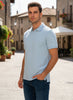 Men's Regular Fit Polo Neck T-shirt - Sky Blue