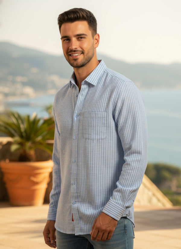 Full Sleeve Stripe Blue