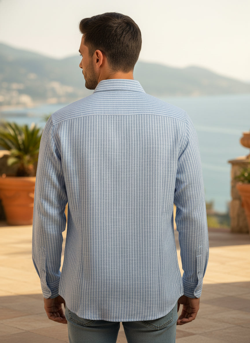 Full Sleeve Stripe Blue