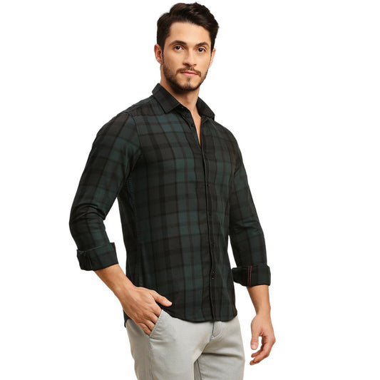 Killer Checks Teal Shirts For Men