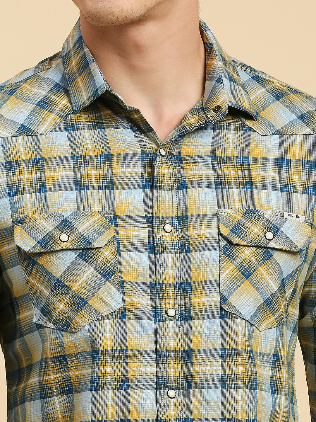 Killer Checks Burgandie Shirts For Men