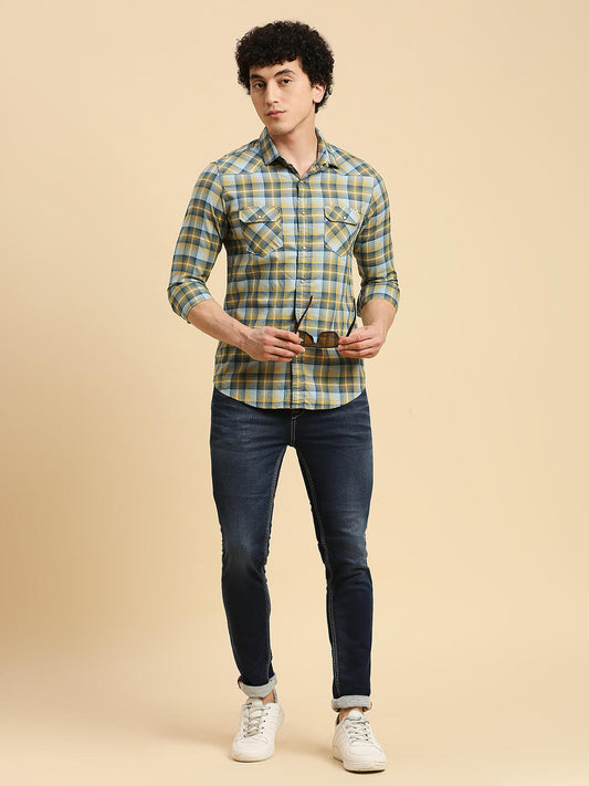 Killer Checks Burgandie Shirts For Men