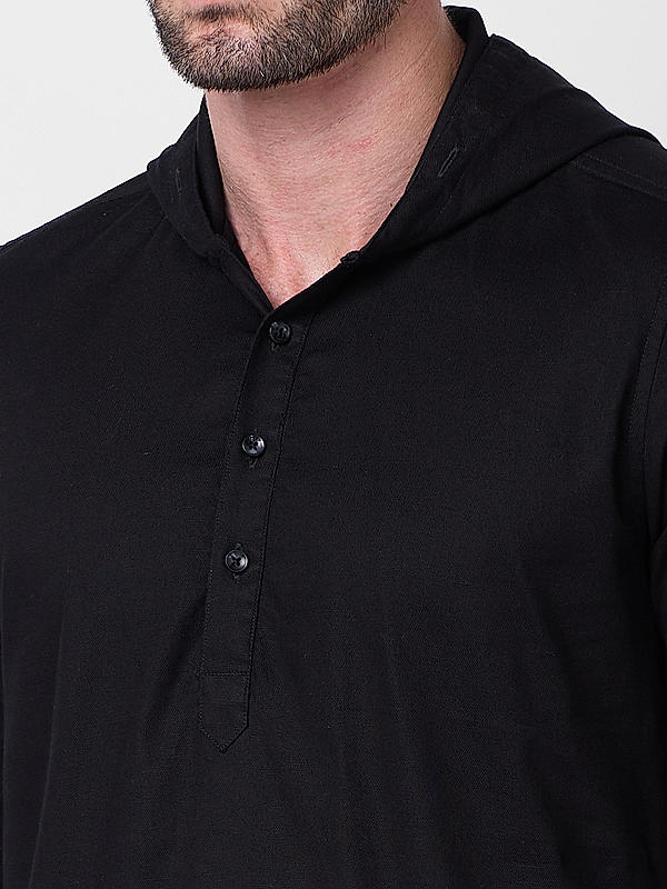Killer Men Black Slim Fit Solid Shirts
