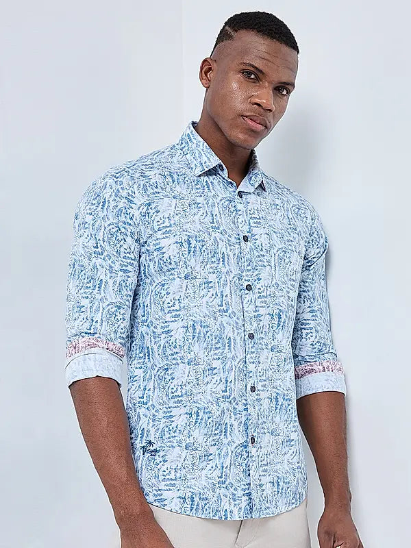 Killer Men Blue Regular Slim Fit Shirts