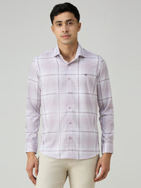 Men's Pink Checks Slim Fit Shirts