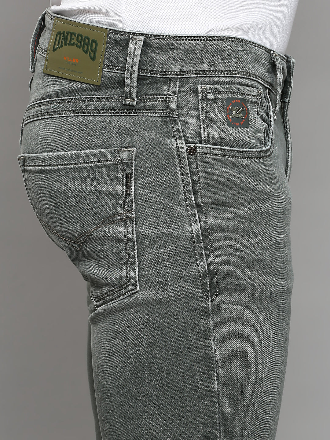 Men's Dark Grey Skinny Fit Jeans