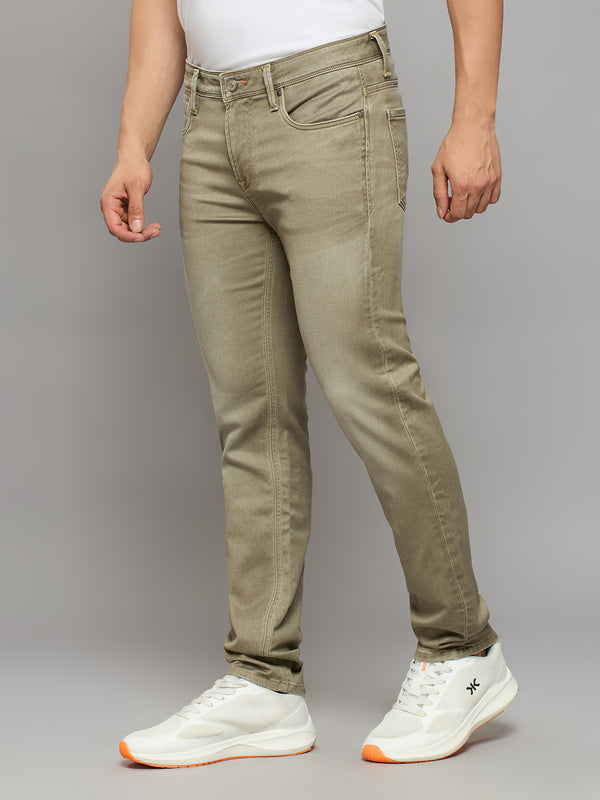 Men's Khaki Skinny Fit Jeans