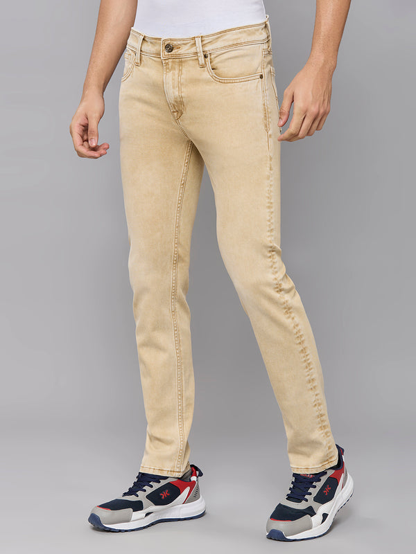 Men's Khaki Skinny Fit Jeans