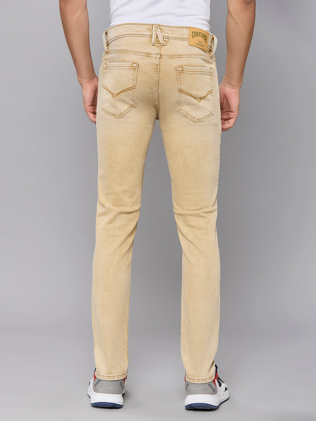 Men's Khaki Skinny Fit Jeans