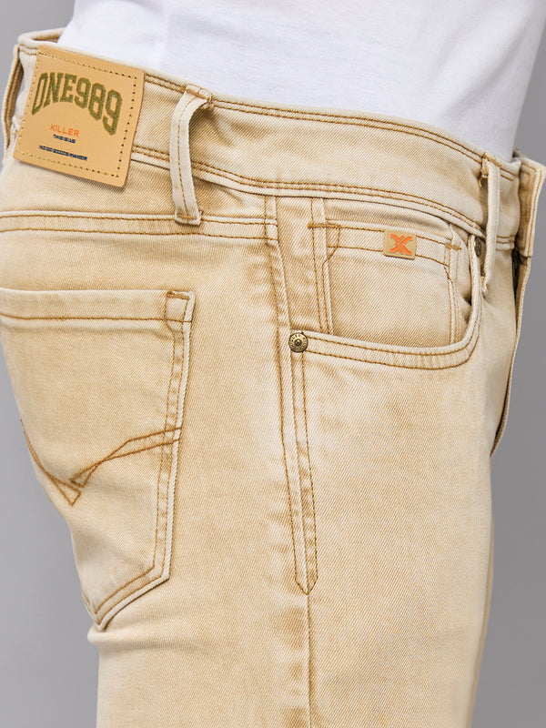 Men's Khaki Skinny Fit Jeans