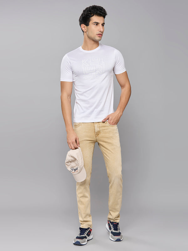 Men's Khaki Skinny Fit Jeans