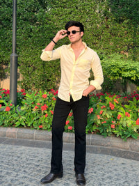 Lemon regular solid fit shirt