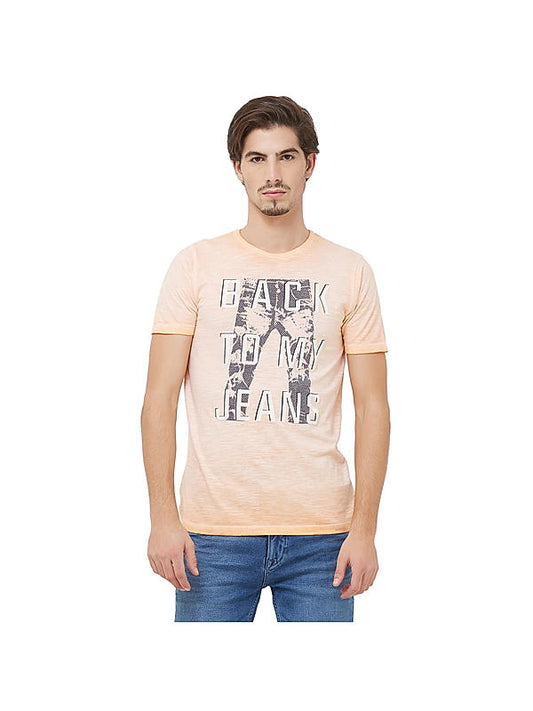 Killer Printed Orange T-Shirts For Men