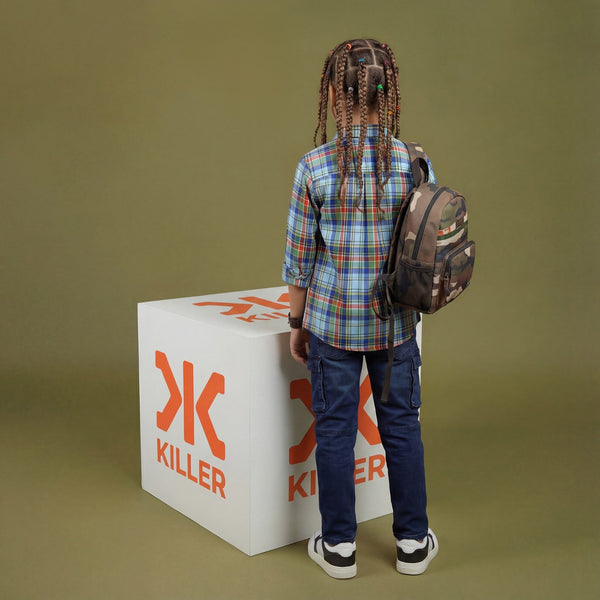 Kid's Dark Blue Solid Cargo