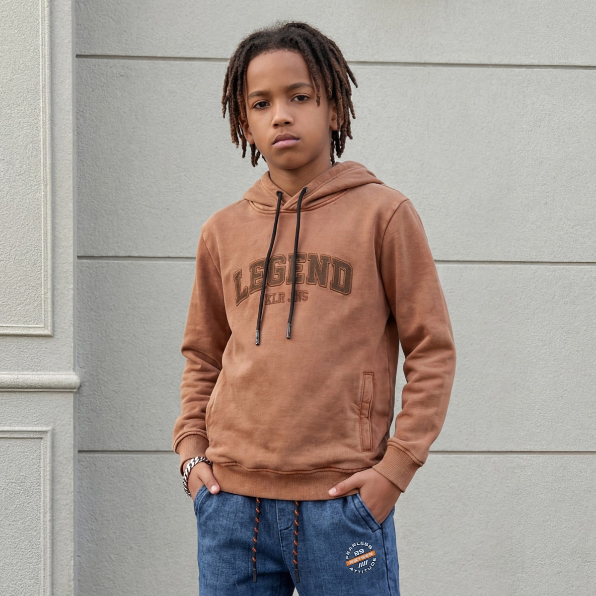 Kid's Brown Hooded Sweat Shirts