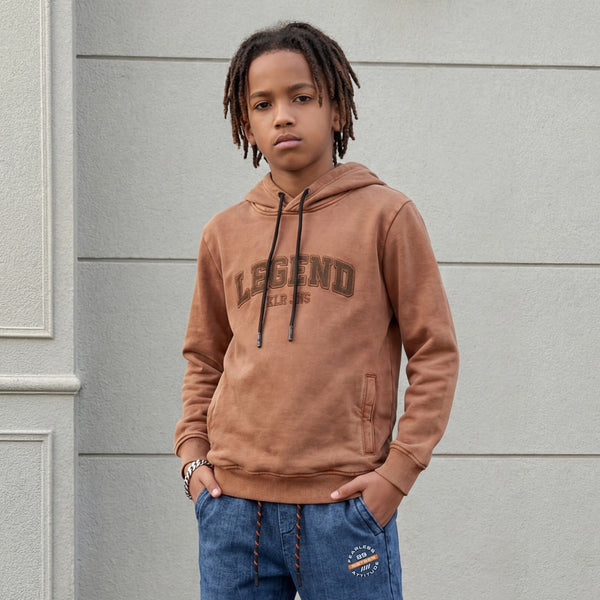 Kid's Brown Hooded Sweat Shirts