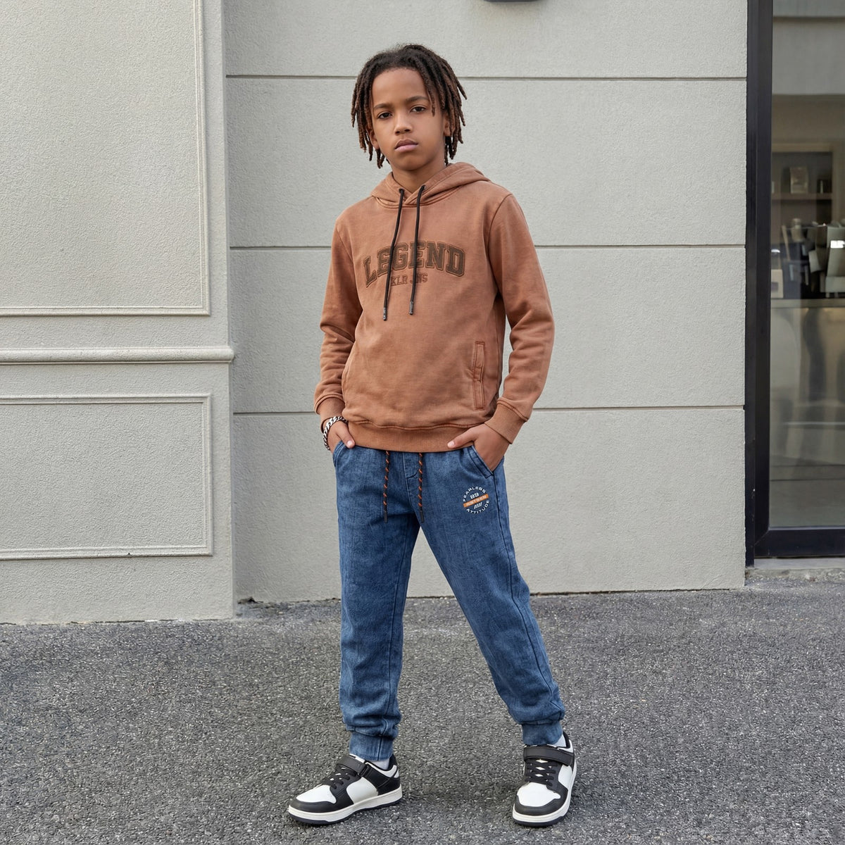 Kid's Brown Hooded Sweat Shirts