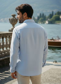 COTTON SLUB SOLIDS - SKY BLUE SHIRT