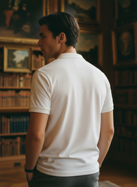 Cotton Rich Pique 210 Gsm-White Polo