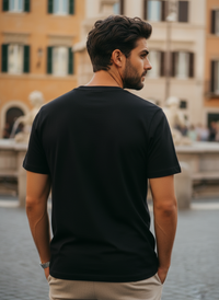 Cotton 210 Gsm-Black T-shirt