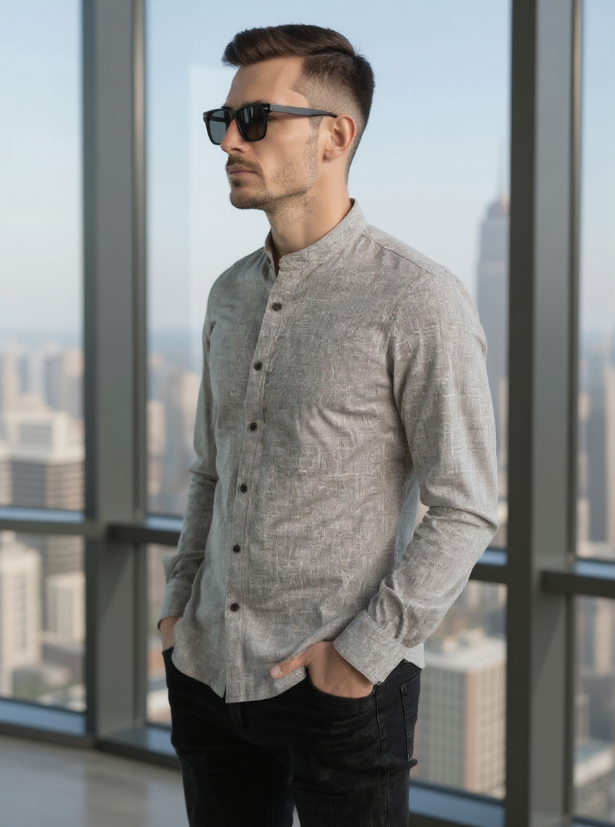 Full Sleeve Solid Light Grey