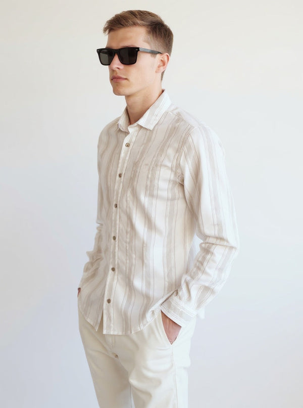 Full Sleeve Stripe Cream
